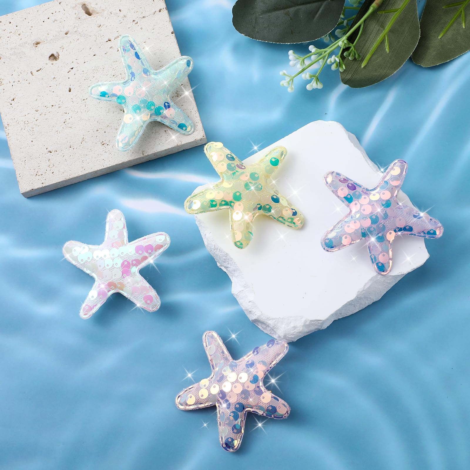 Amazon.com : Oruola 10pcs Mermaid Hair Clips,Starfish Hair  display picture 2
