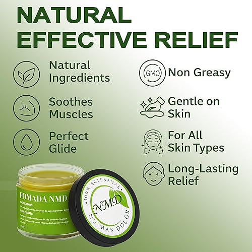 Miniatura 5 de Pomada NMD - para Dolor Muscular con Árnica, Aceite de Oliva, Hoja de Guanábana, Crema Confortable para Músculos, Pies, Manos, Piernas 60G (1)