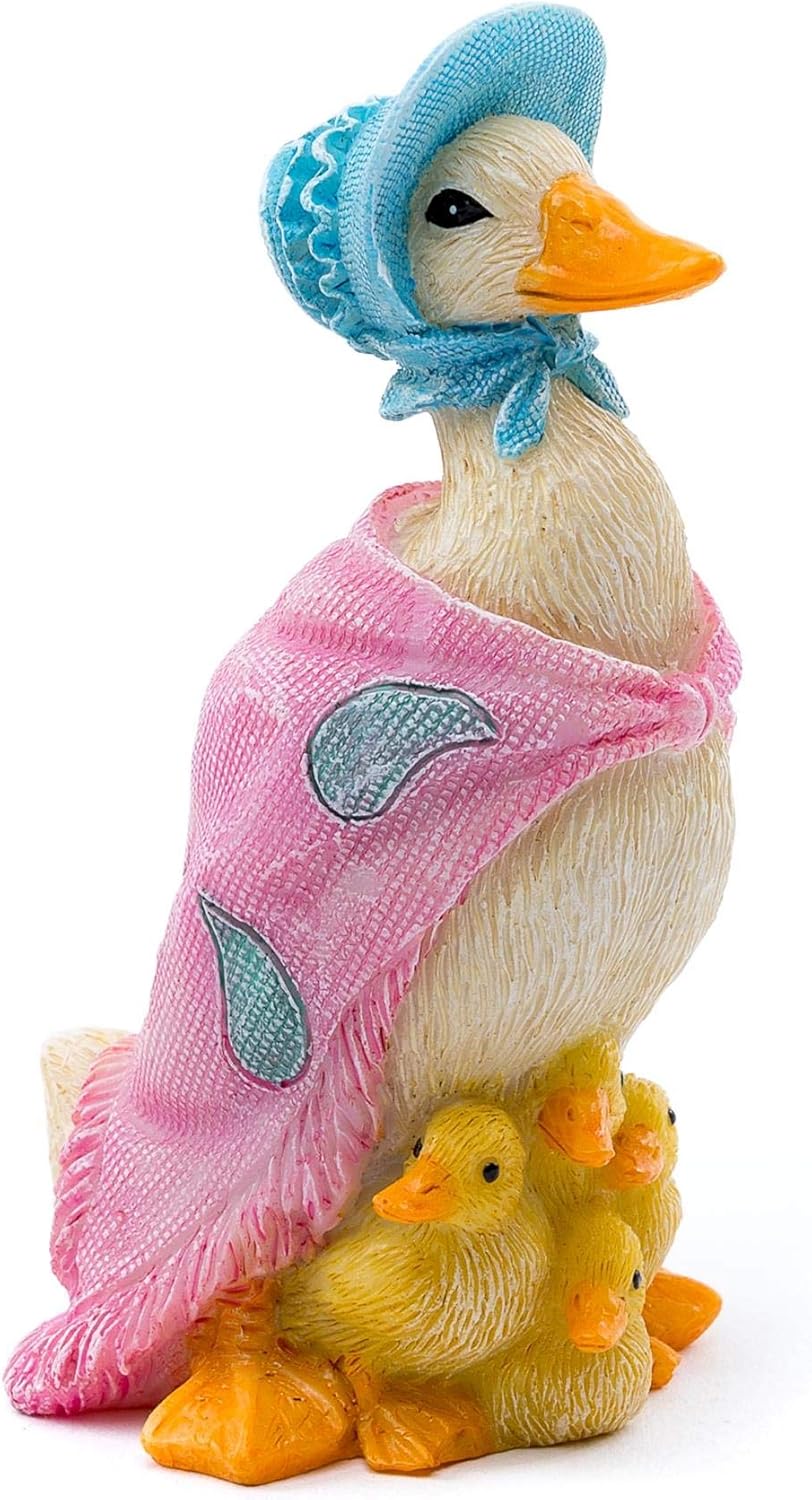 Potty Feet Cane Companions Beatrix Potter Jemima Duck Stake Topper - Handmade Flower Pot Ornament - Yard Art Outdoor Figurine