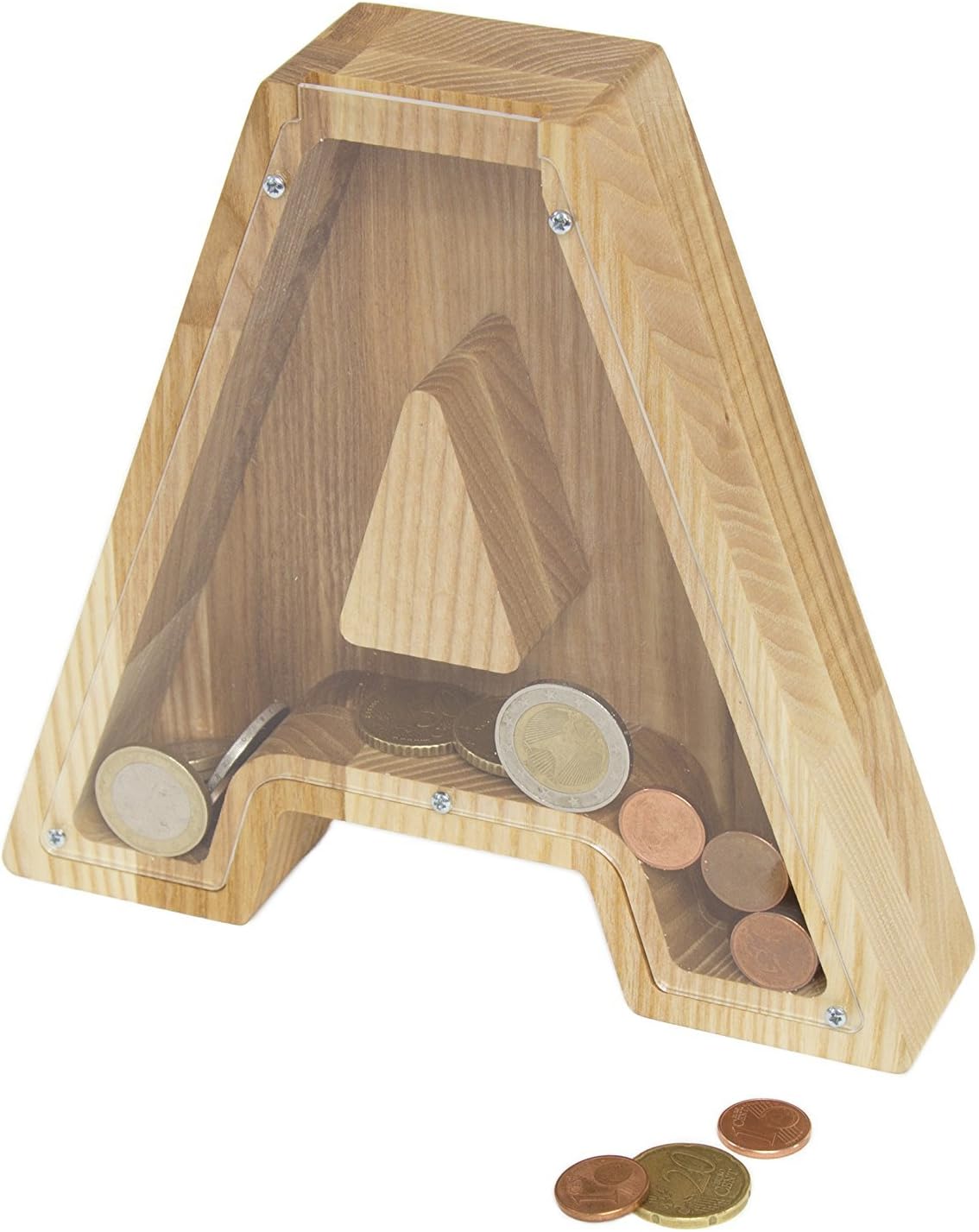 A Letter Money Box Bank - Kids piggy bank - Collecting coin - Money box - Piggy bank - Wood money box - Wooden money box - Babyshower gift - Toddler gift
