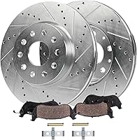 Vista 22 de Detroit Axle - Pinza de freno de disco delantera del lado del conductor + pastillas de freno de cerámica con repuesto de hardware para Ford F-150