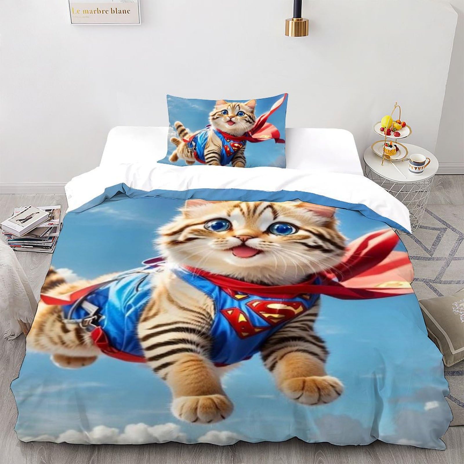 Housse de couette fermeture éclair pratique pour lit enfant