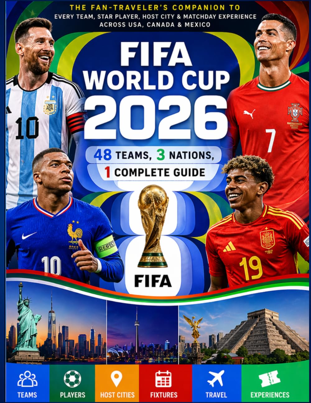 FIFA World Cup 2026: 48 Teams, 3 Nations, 1 Complete Guide.: The Fan-Traveler's Companion to Every Team, Star Player, Host City & Matchday Experience Across USA, Canada & Mexico