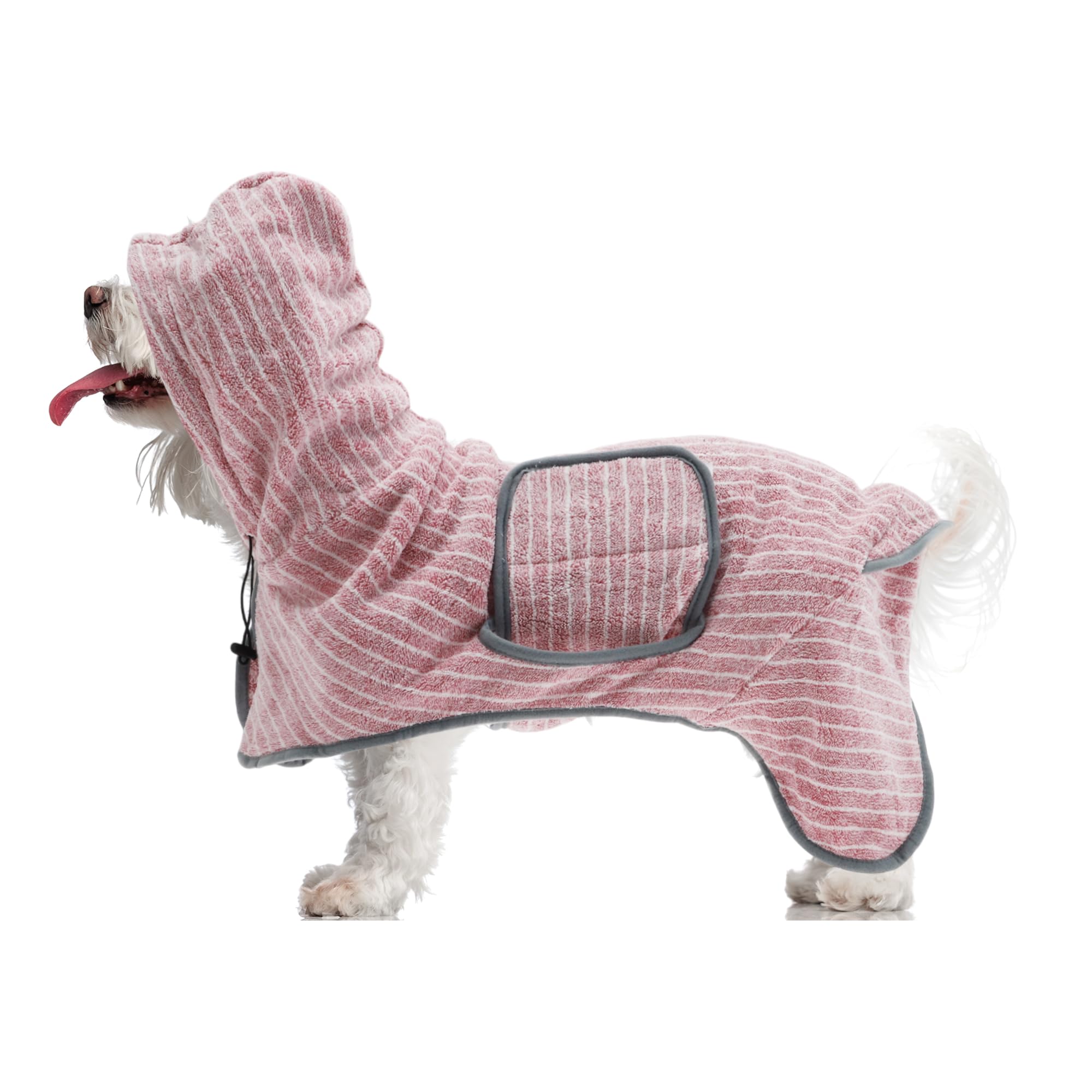 CAPASTEC Accappatoio Regolabile per Cani, Asciugamano Morbido e Ad Asciugatura Rapida per Cani, XXXL, Rosa