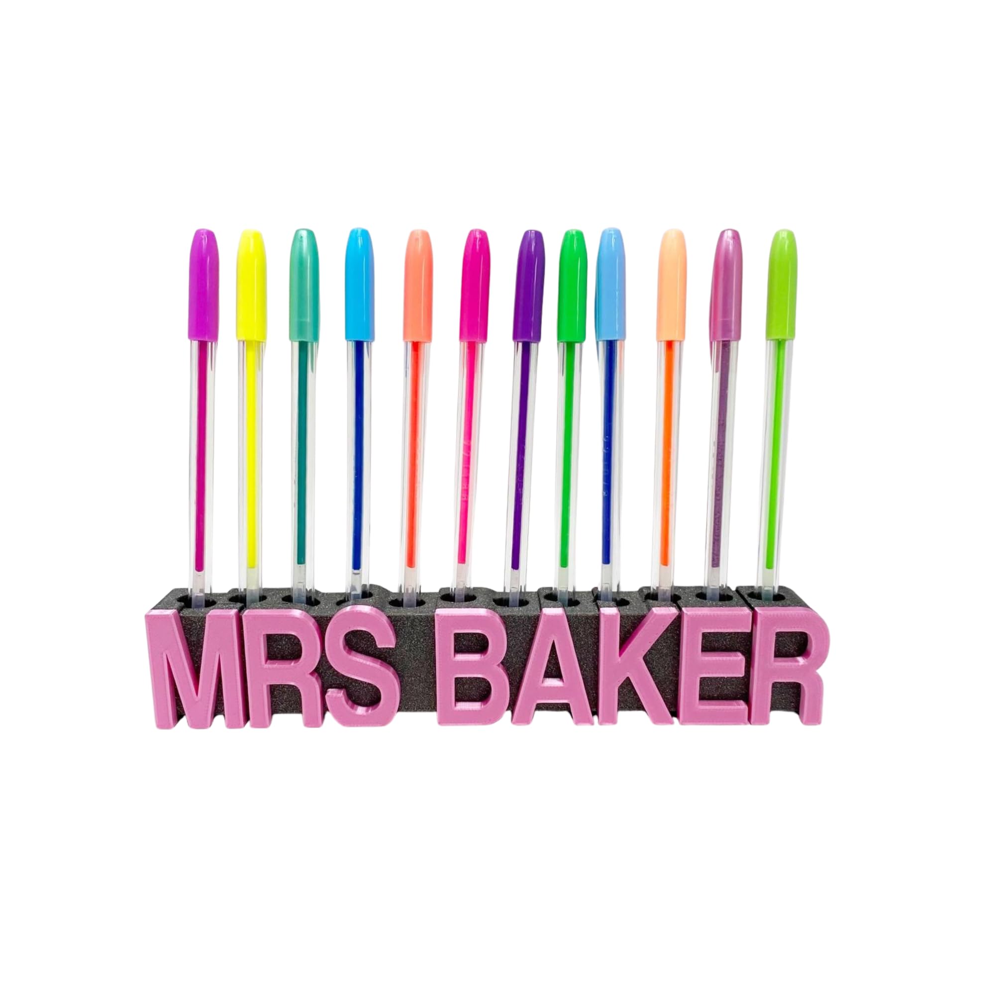 Multi-Colour Personalised Pen Pot, Teachers Gift, Pencil Holder, End of Term Gift, Desk Accessories, Pen Holder, 3D Printed