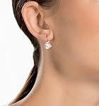 SWAROVSKI Bella V Pierced Earrings, Pink, Rose-Gold Tone Plated