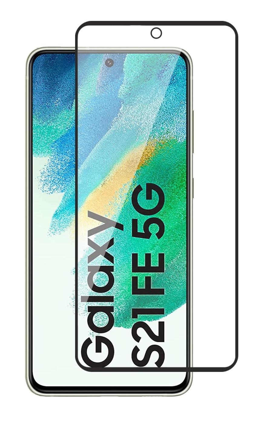 accucase Tempered Glass Screen Protector Compatible for Samsung Galaxy S21FE 5G: Edge to Edge Coverage