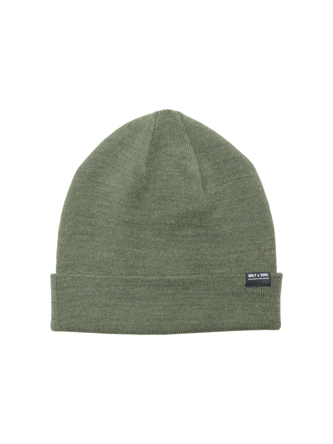 ONLY & SONS Men's Onsevan Life Knit Beanie Noos Hat, Olive Night, One Size