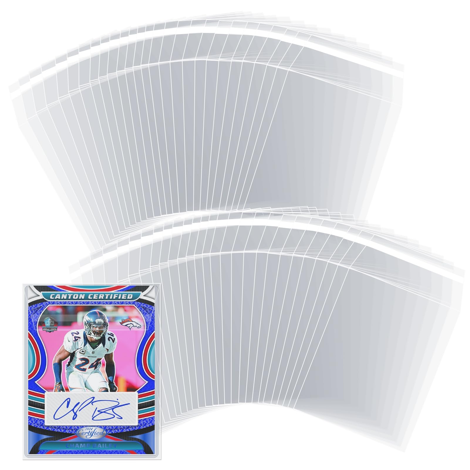 400 fundas de carga superior para cargadores superiores, bolsas de equipo resellables para soporte de tarjetas rígidas de 35 a 75 PT, fundas para tarjetas de intercambio, protectores de tarjetas de