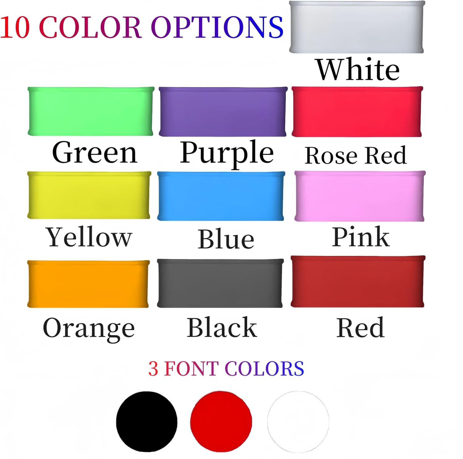 2PCS Personalized Pickleball Paddle Name Bands, Silicone Grip Bands for Racket Handles, Racquetball, Tennis - Image 2