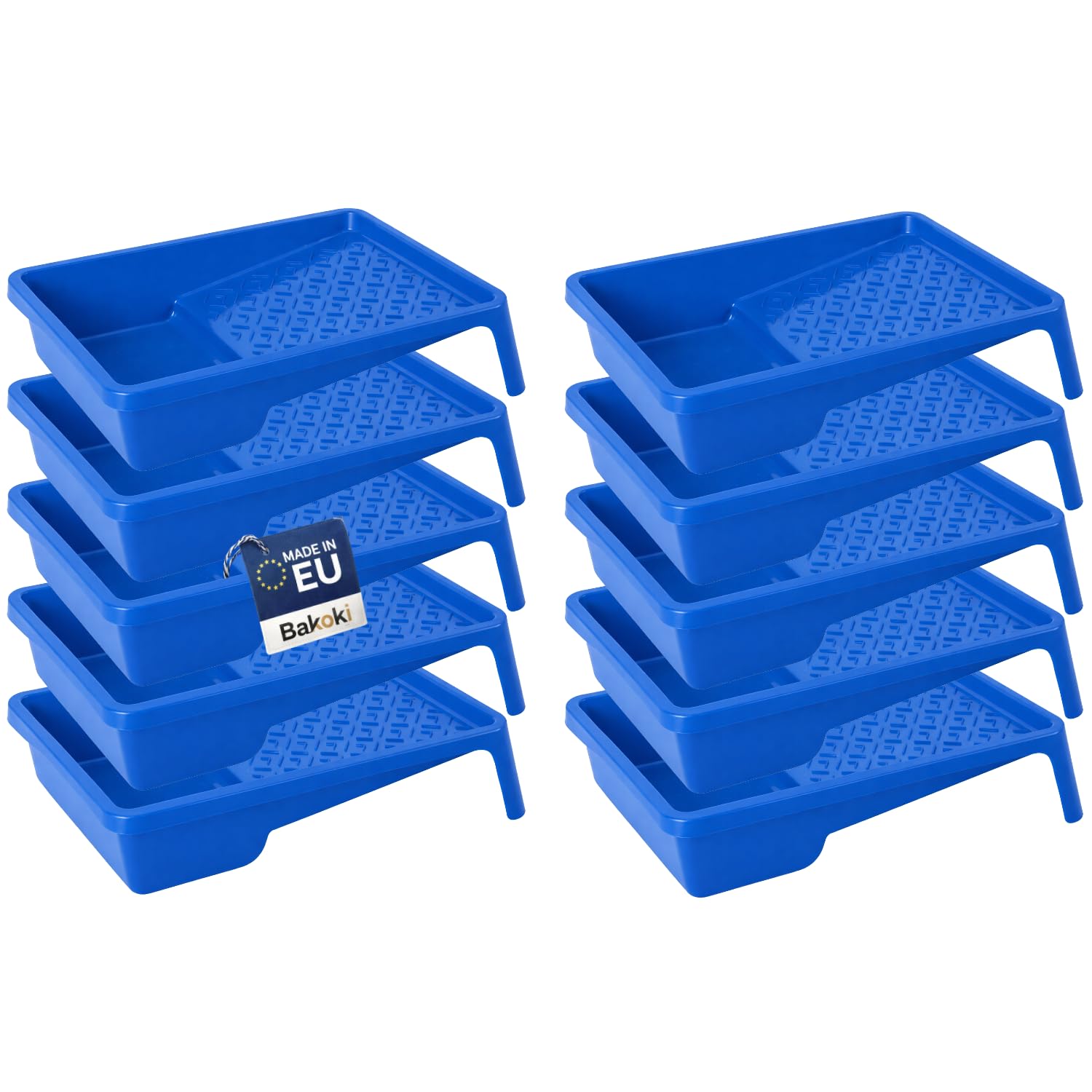 10 bandejas de Pintura de 25 x 33 cm, para Pintura de Pared, Bandeja de plástico Azul, Ancho 25 cm, Longitud 33 cm, Accesorios de Pintura, Suministros de Pintura