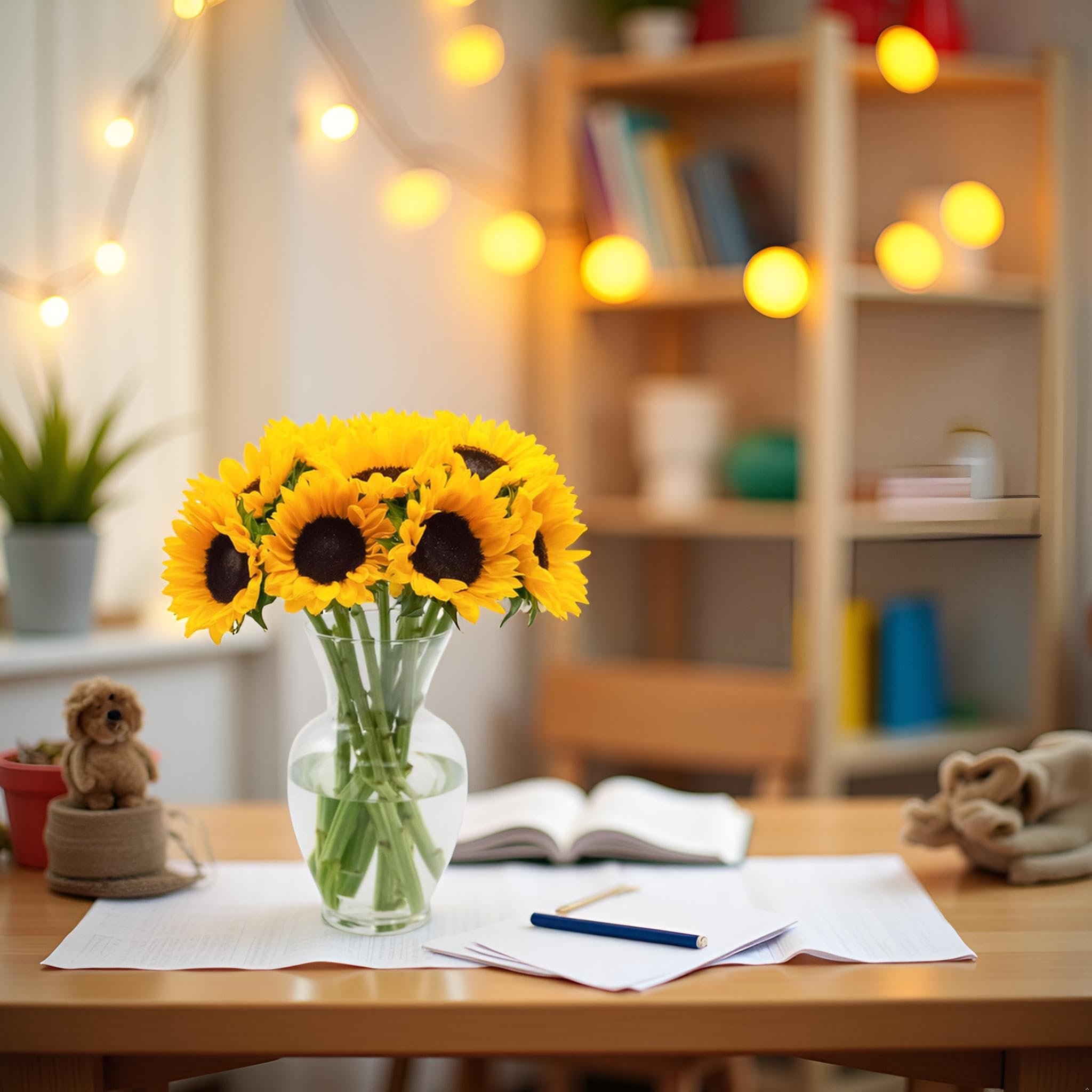Stargazer Barn 10 Stem Sunflower Bouquet - Without Vase | Fresh Cut Flower Delivery Hand-Tied in the USA Gift for Birthday Anniversary Sympathy or Home Decor product thumbnail 6
