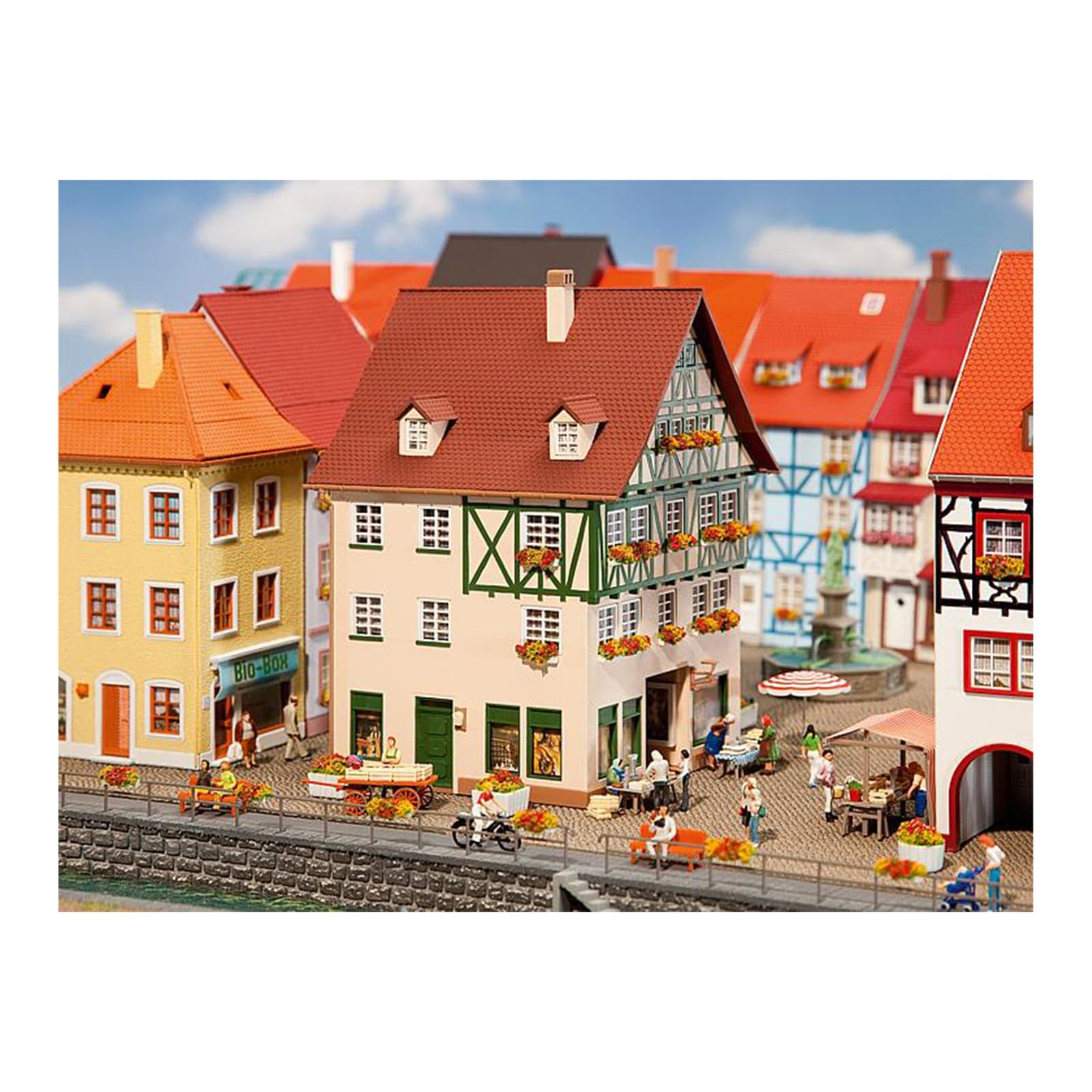 Faller 130492 - Maison De Ville Avec Passage - Échelle HO Pour Maquettisme Ferroviaire