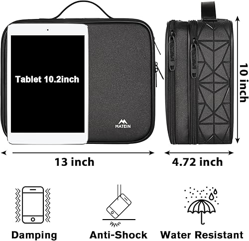 Miniatura 4 de MATEIN Estuche organizador de cables con divisor ajustable, bolsa de archivo de cable de DJ para equipo de DJ, instrumentos de sonido y accesorios