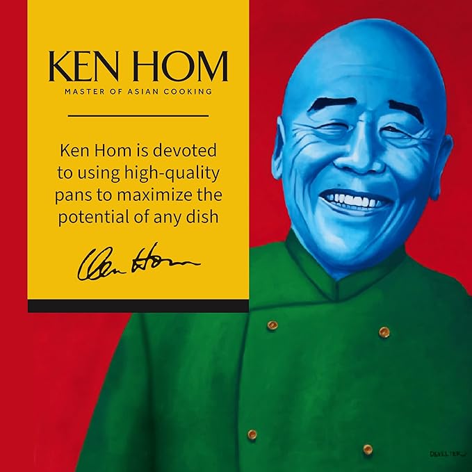 Wok Ken Hom Antiadherente 20cm Acero al Carbono Color Negro miniatura 7