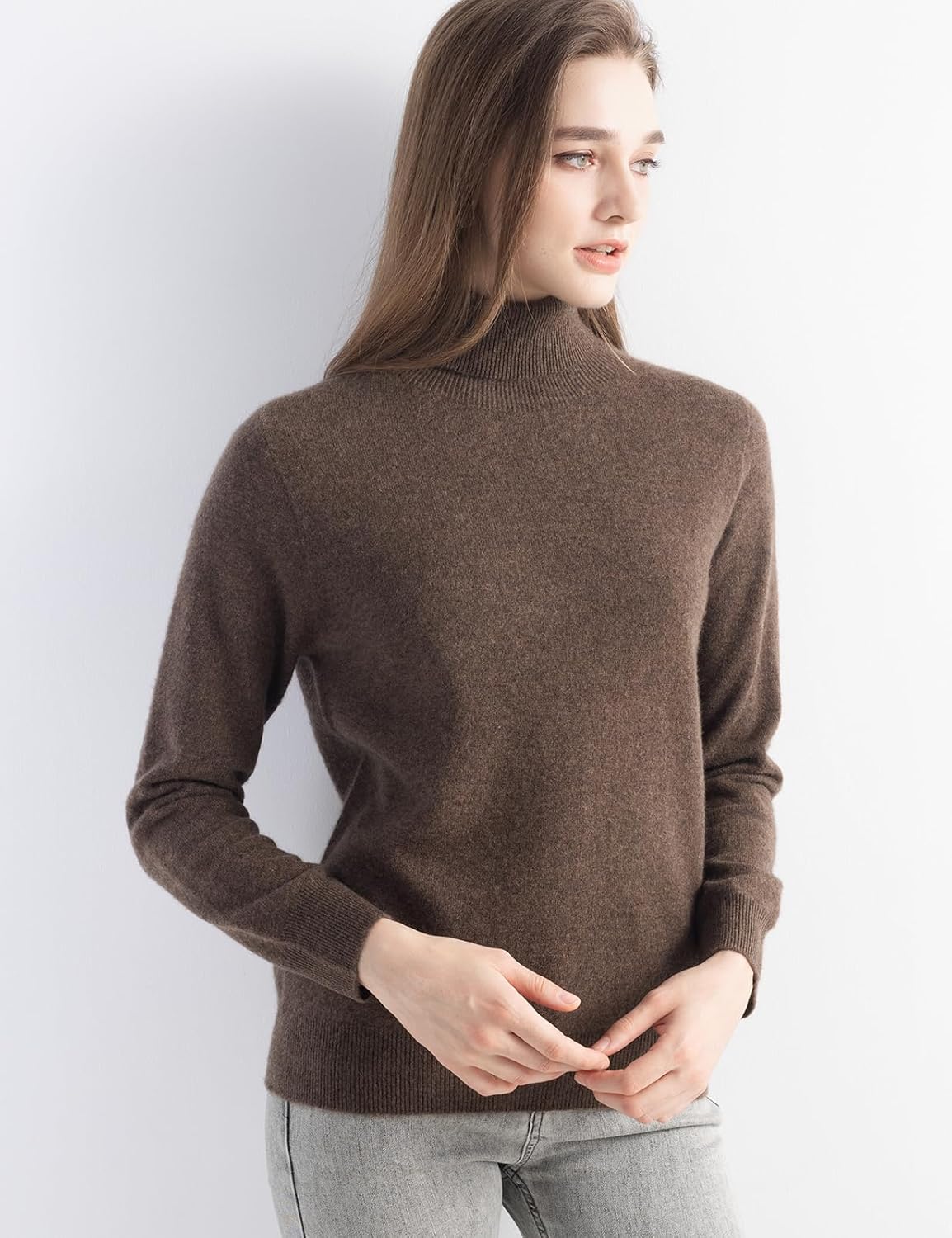 Chanyarn Women's 100% Pure Cashmere Sweater Turtleneck Long Sleeve Warm Soft 2025 Fall Winter Knit Pullover - Image 3