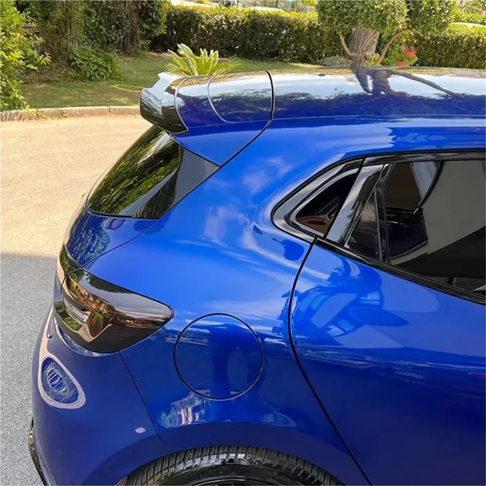 spoiler samochód warga ochronna Pasuje do Renault, pasuje do Clio MK5 5 2019 2020 2021 2022 2023 2024, tylny spojler samochodu, klapa bagażnika, dach, tuning(Carbon Fiber Look)