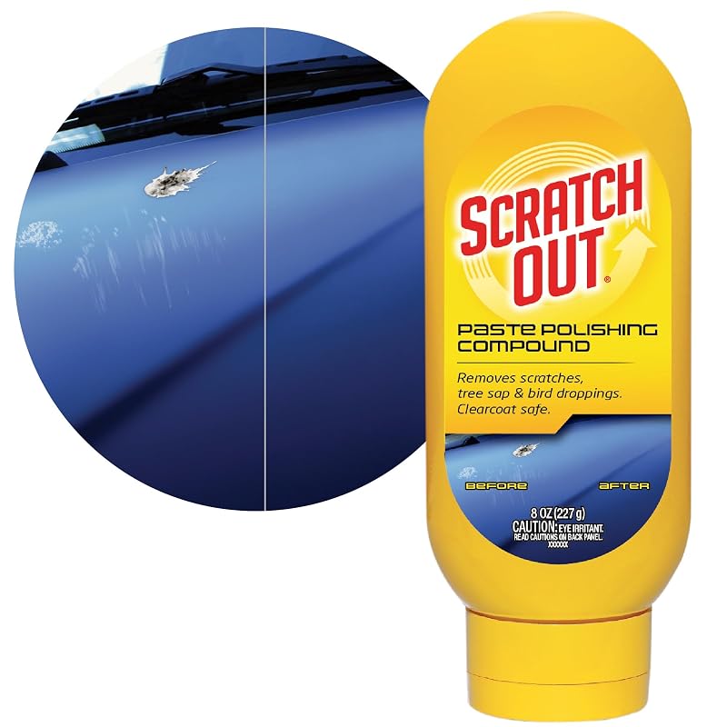 Pasta Polidora para Remoção de Riscos Automotivos Formula 1 Scratch Out, para Riscos Moderados e Marcas Circulares, Frasco de 237 mL