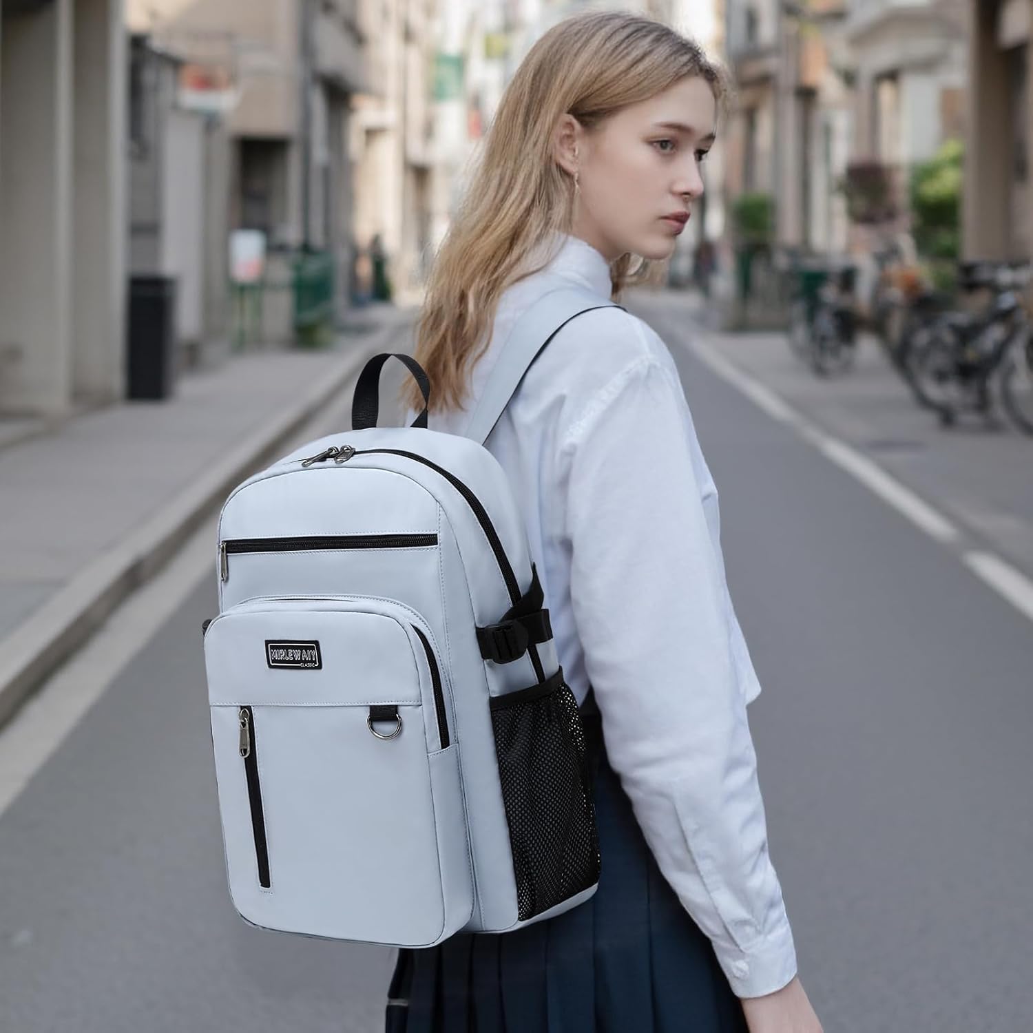 MIRLEWAIY Classical School Backpack Lightweight Bookbag Casual Daypack Travel Work Bag For Teenagers College Girls boys
