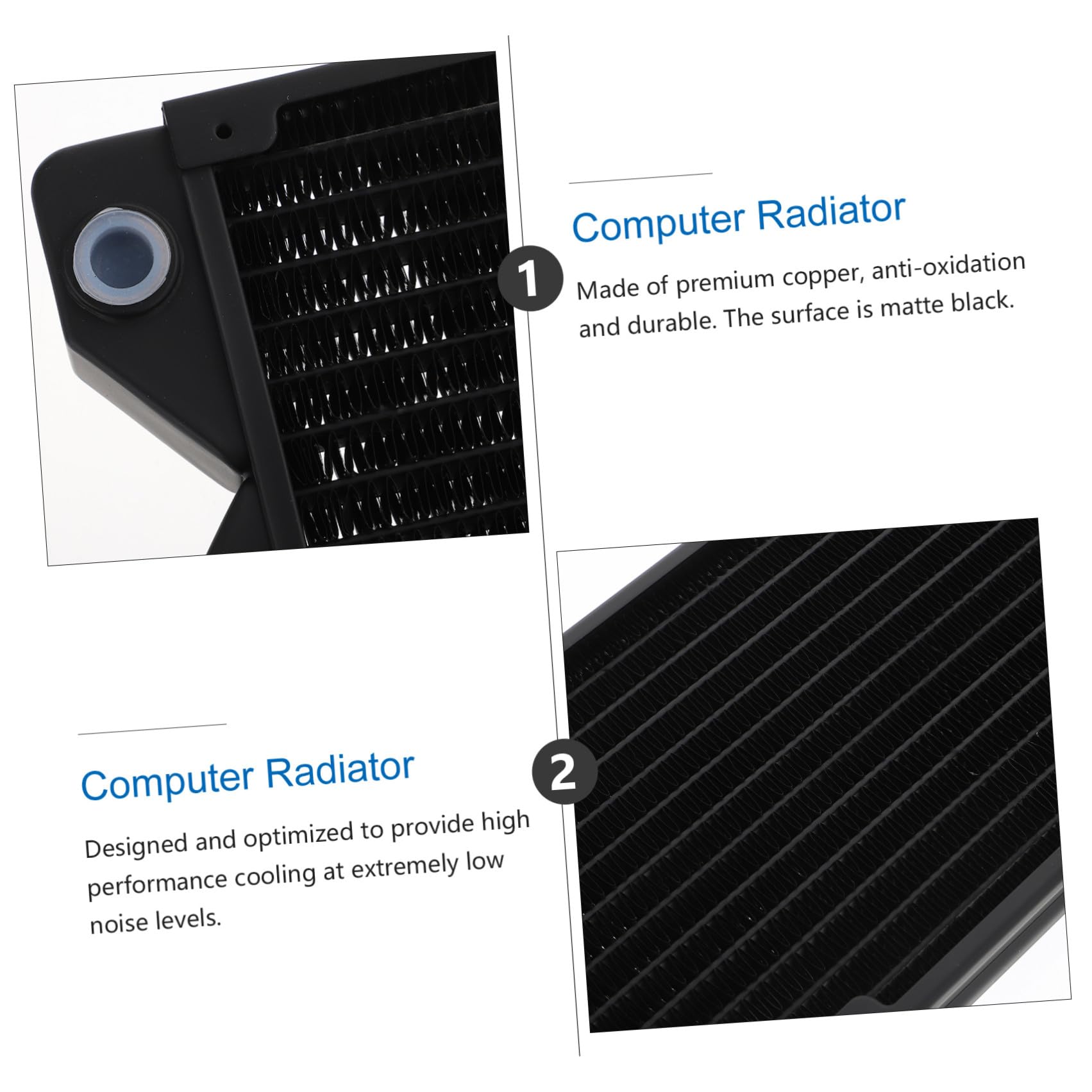 SHINEOFI Radiateur Dissipant la Chaleur à Refroidissement Liquide 48 CM pour Système PC Accessoire Refroidisseur CPU