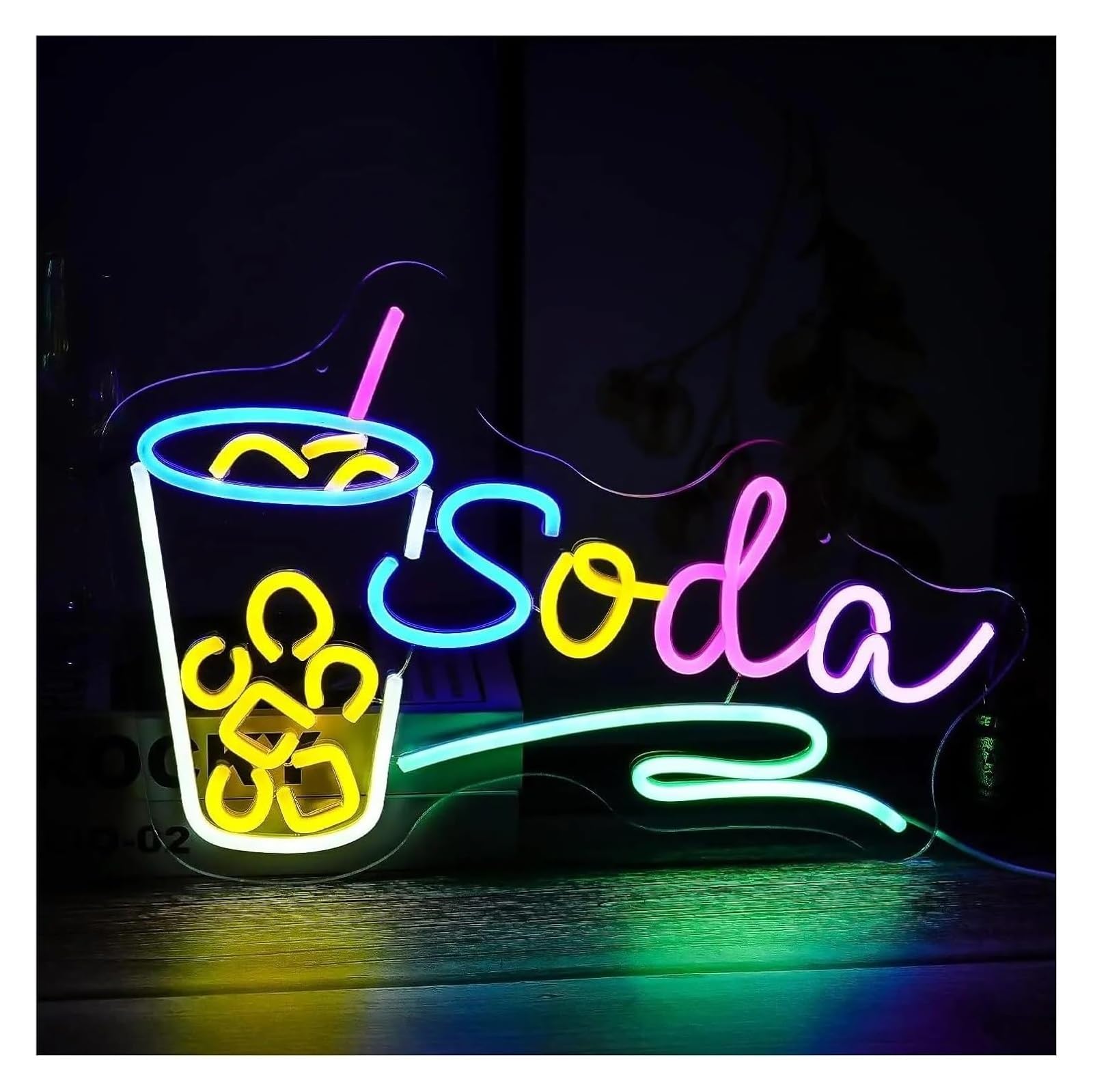 Wexxaii neon Light Sign Neon Signs Decor Lights for Soda, for Cocktails