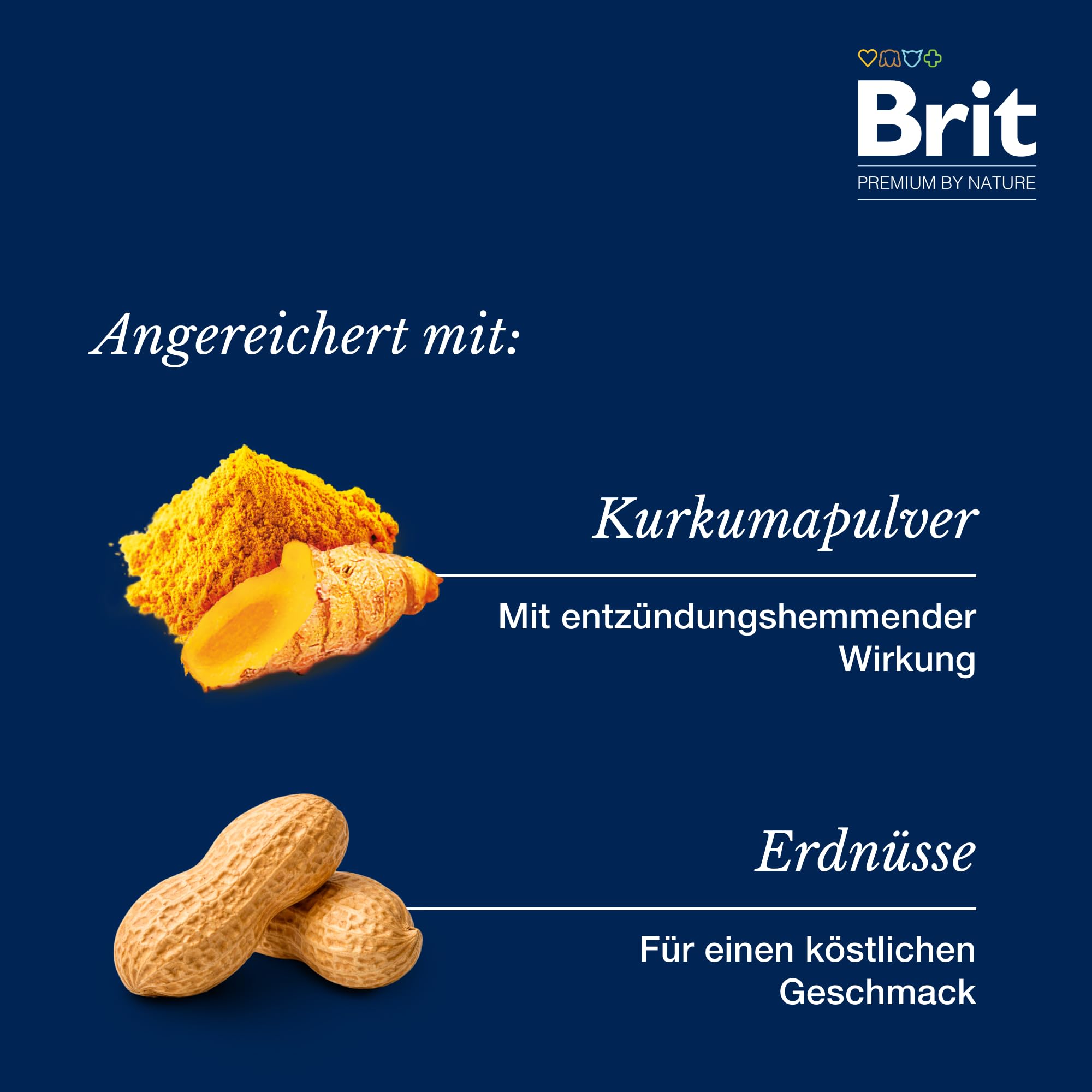 Brit Premium by Nature Lot de 2 Rouleaux de collagène à mâcher pour Chien, collagène de bœuf et Beurre d'arachide