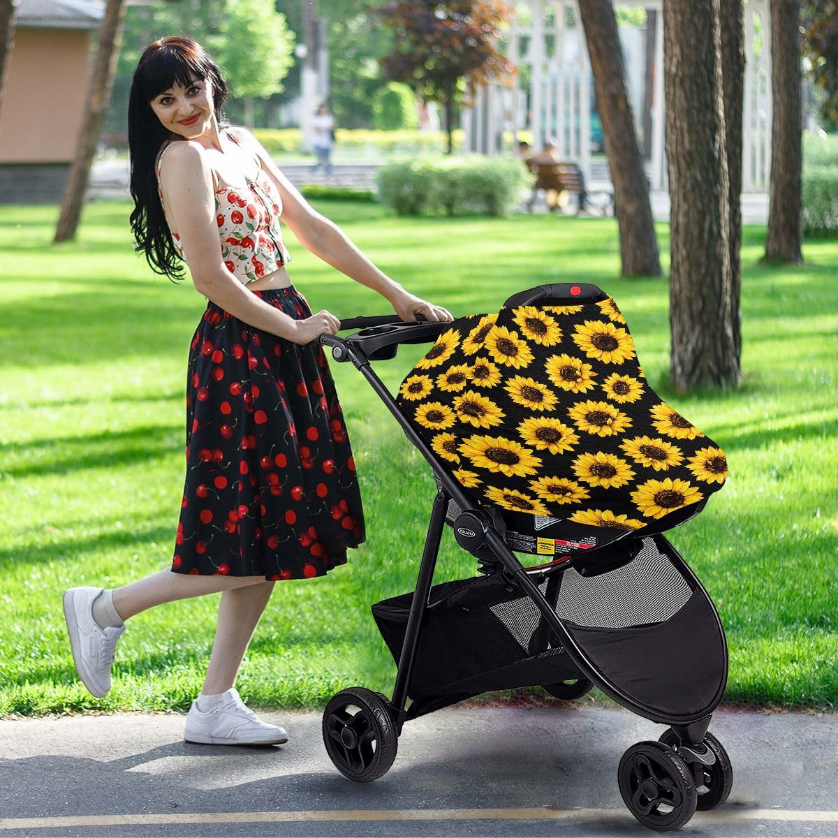 Cubierta de lactancia, suave para el asiento del coche, cubierta de girasol multiusos para el asiento del coche del bebé, cubierta del carrito de la compra, bufanda, manta ligera para cochecito