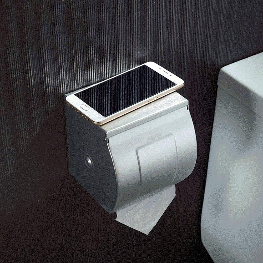 ASXDCP トイレットペーパーホルダー-カバー付きトイレットペーパーホルダーステンレススチールオイレットスペースアルミニウム防水 【構造】