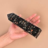 Vista 159 de JIC Gem Extra Large Rare Dendritic Jade Crystal Tower Natural Quartz Crystal Tower Point Wand Large Crystals and Stone Energy Crystal Wand Home