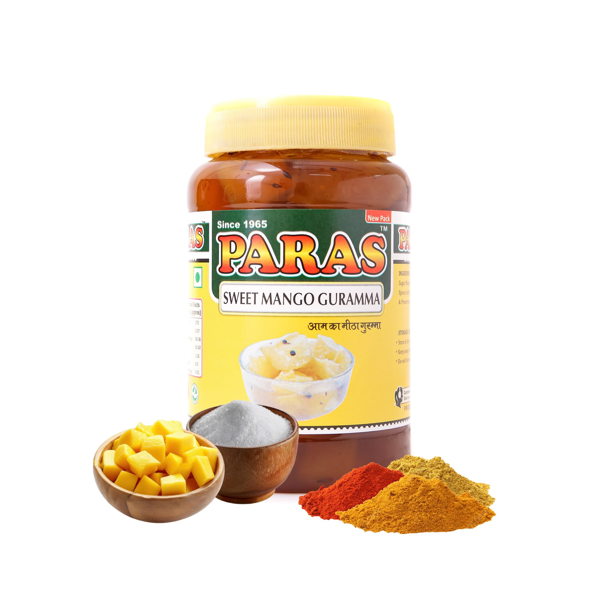Paras Banaraasi Sweet Mango Guramma 500g | Traditional Aam Ka Murabba with Sugar, Cumin & Mild Spices | Tangy-Sweet Mango Preserve | Homemade Style-image-34