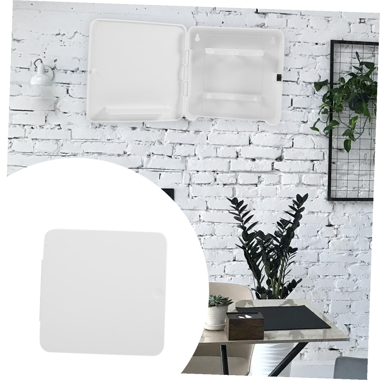Portachiavi da Parete Magnetico in Plastica Bianco per Ingresso | Stile Moderno, per Ufficio e Organizzazione Dell’area D’ingresso, Adatto a Chiavi e Lettere