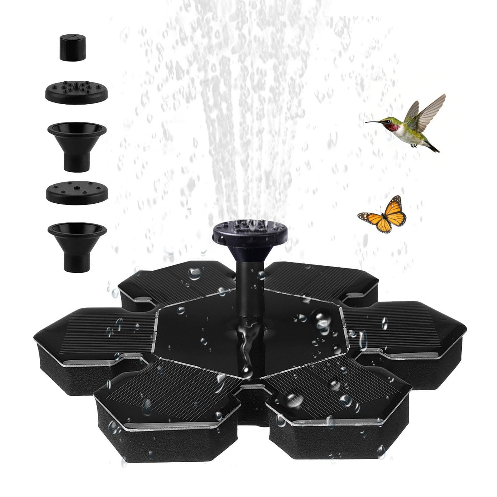 Irrigatore alimentato dal sole - Bacino del santuario aviario, display a cascata sul cortile, idrohub esterno, fauna selvatica, hardware paesaggistico | per portico, patio, terrazza, prato, balcone