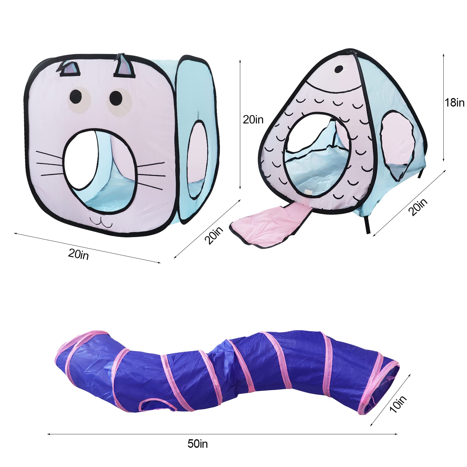 Cat Tunnel,Cat Toy Tunnel and Cubes Bundle - Image 2