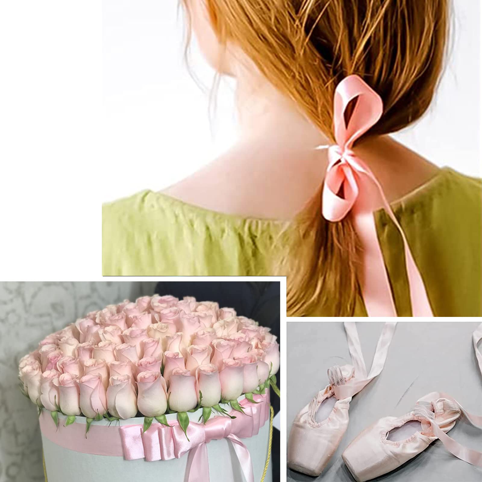 Ruban Rouge Lot De 12 Rubans Satin 6mm X 22m - Multicolore Pour Emballage Cadeaux, Mariage, Décoration DIY Ruban En Satin Au Mètre