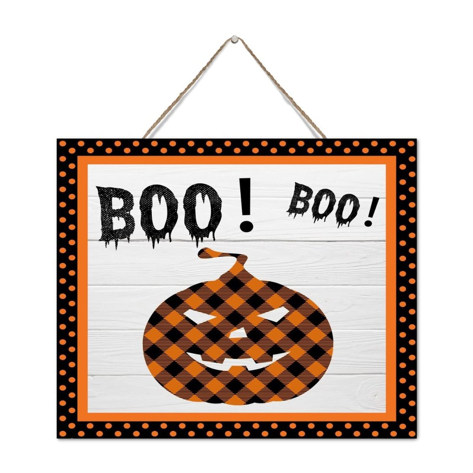 Décoration murale en bois Boo pour égayer votre salon en fête