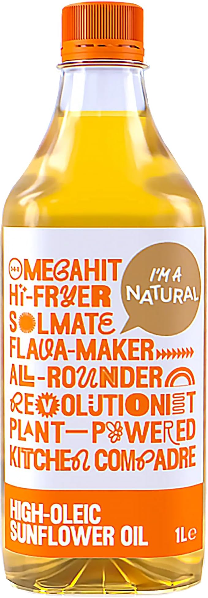 I'M A NATURAL HighOleic Sunflower Oil (1L). Gluten Free Vegan Cooking