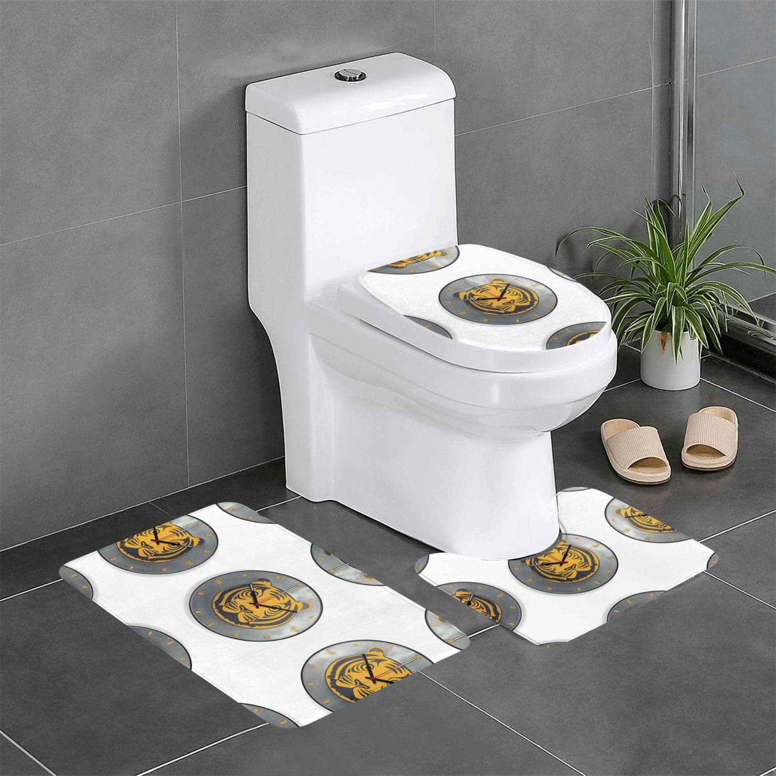 Tapis de bain antidérapants pour sol sécurisé et sec devant la baignoire