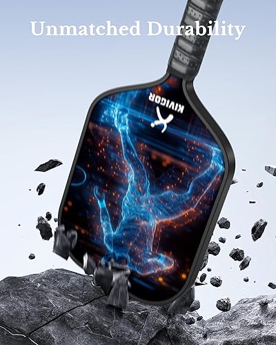 Miniatura 9 de Pickleball Paddles Set of 2, Carbon Fiber Surface, Polypropylene Honeycomb Core, Lightweight Pickleball Rackets Pickle Ball Paddle Set 2 Pack