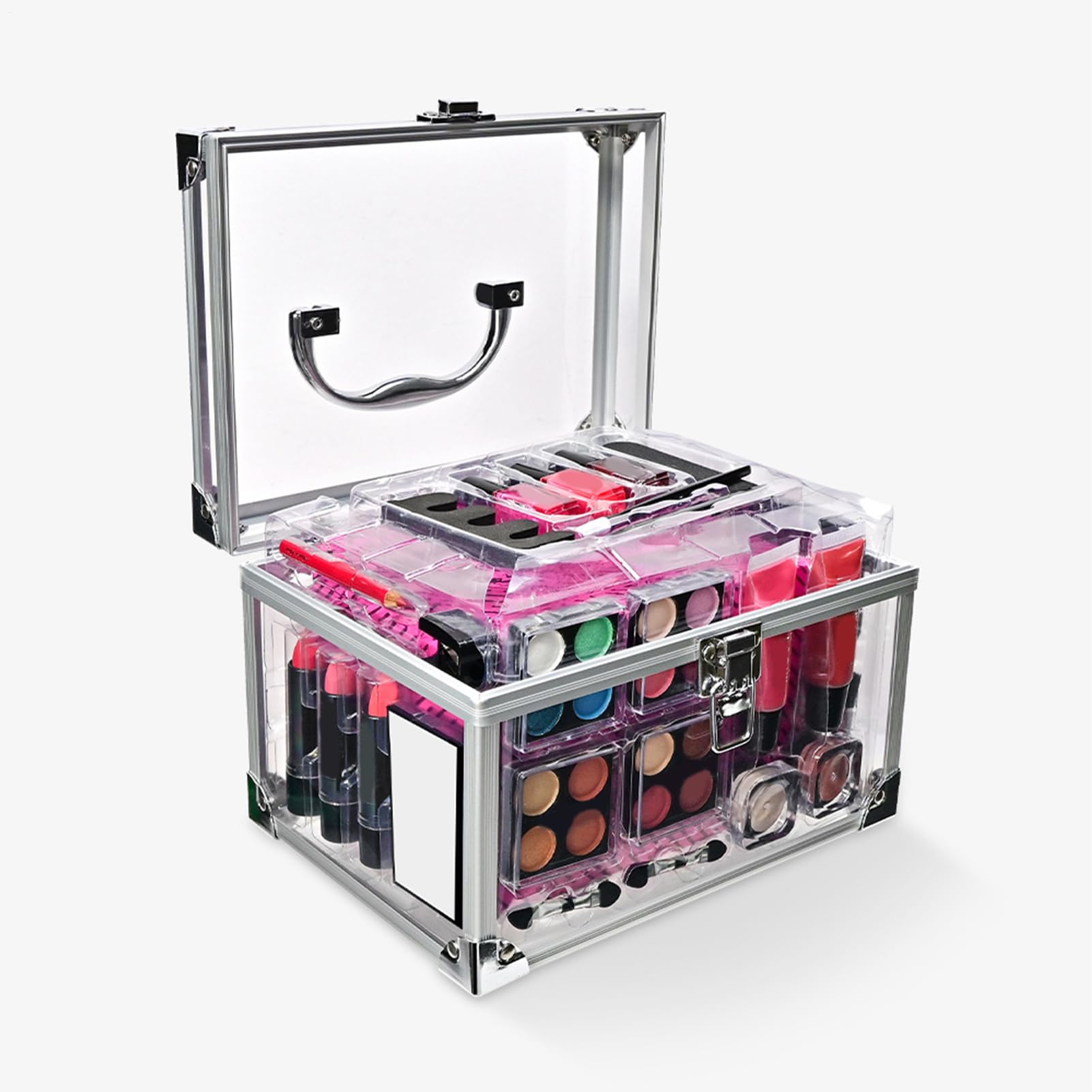 Makeup Starter Kit Für Anfänger Tragbare Kosmetiktasche | Kosmetikkoffer Für Täglich Gebrauch Halloween Hochzeit Jugendliche Theater Auftritt