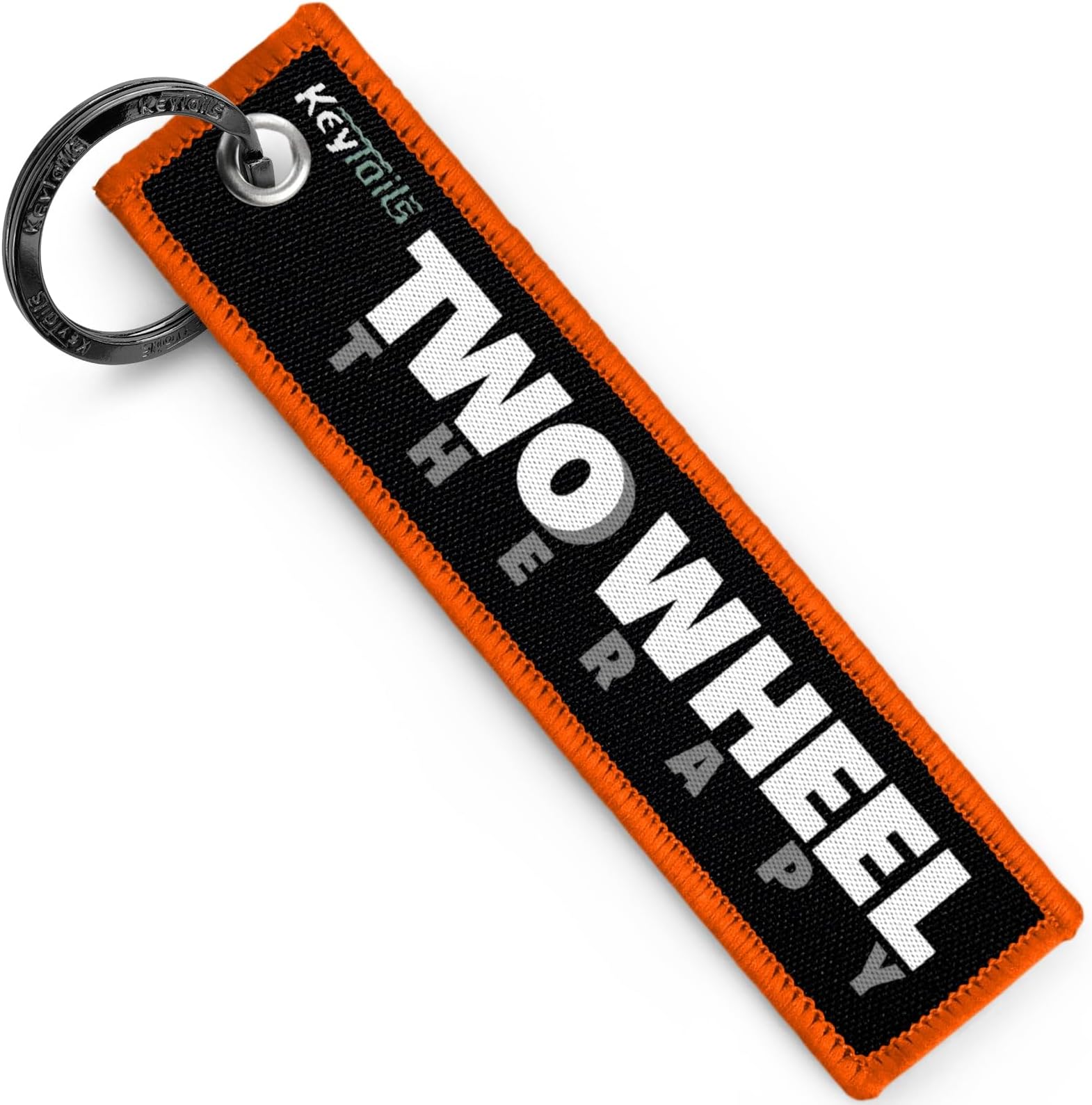 KEYTAILS Keychains, Premium Quality Key Tag for Motorcycle, Scooter, ATV, UTV [Two Wheel Therapy]
