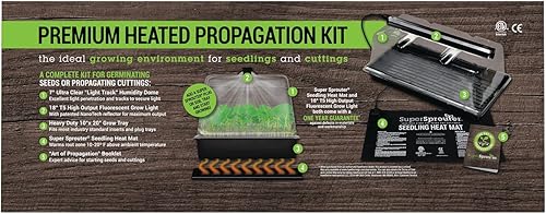 Miniatura 8 de Super Sprouter estación de propagación con bóveda de 7 pulgadas, (4-Tray Heat Mat, 21 x 48 Inch)