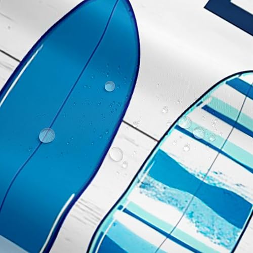 Miniatura 4 de Erosebridal Cortina de ducha náutica para niños y niñas, juego de cortinas de ducha de baño azul y blanco océano 72 x 72 pulgadas, cortina de ducha