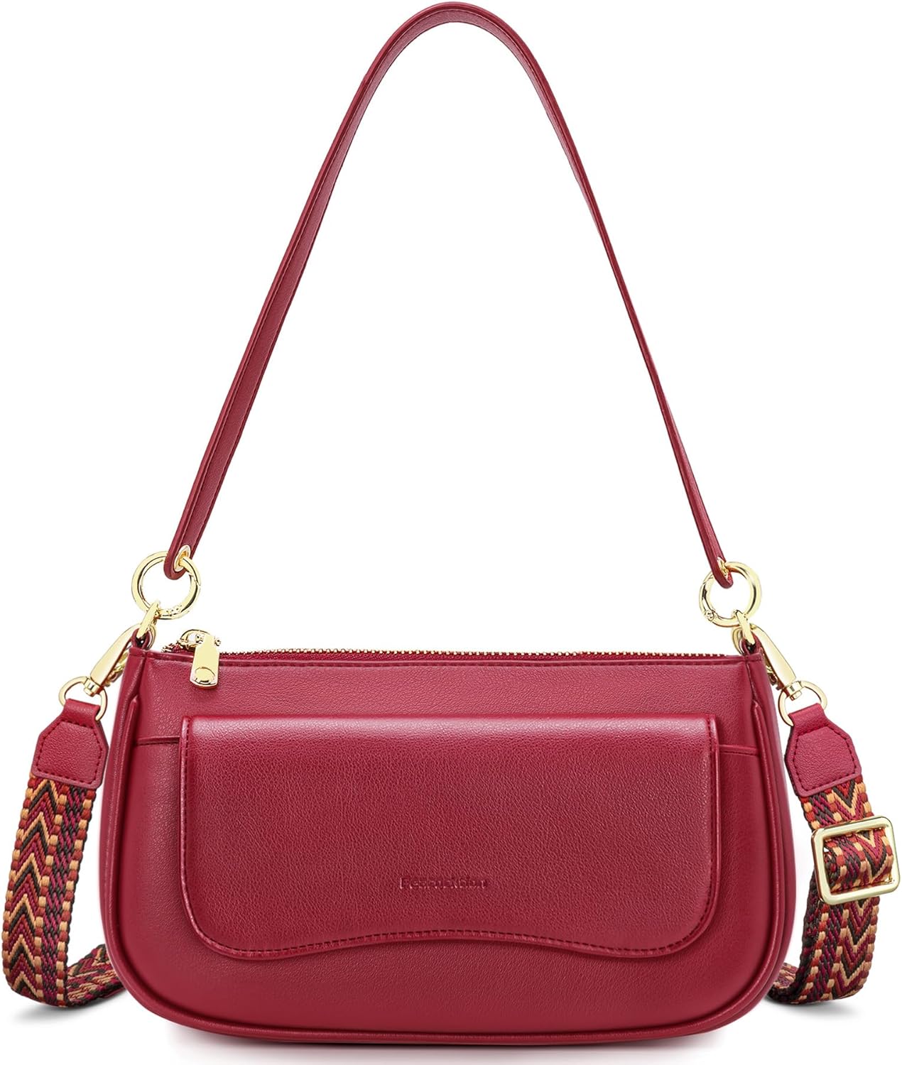 Peacocktion Small Shoulder Bag for Women Trendy Vegan Leather Crossbody Purses Handbags