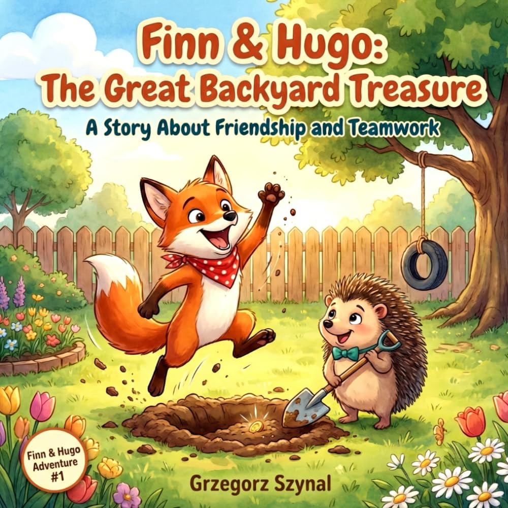 FINN & HUGO: THE GREAT BACKYARD TREASURE - A story about friendship and teamwork: A Heartwarming Backyard Adventure for Kids Ages 3–7 About Kindness, Sharing and Working Together