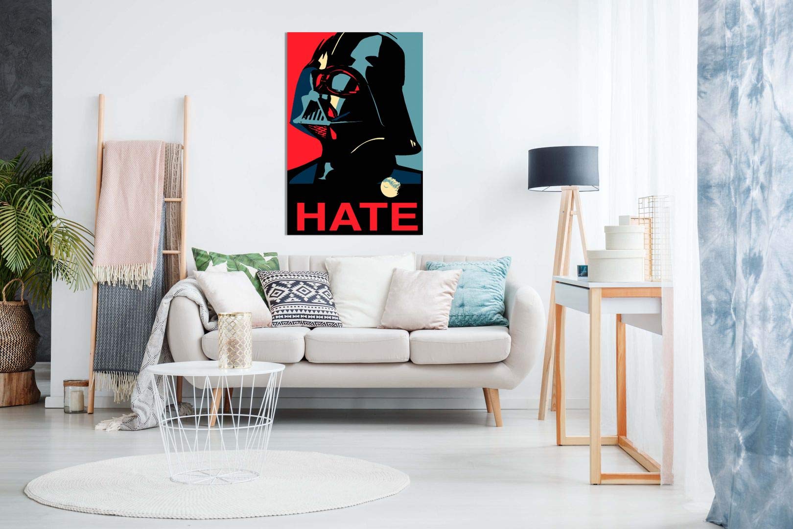 Stampa artistica da parete su tela di Star Wars Darth Vader Pop Art (91 x 61 cm)