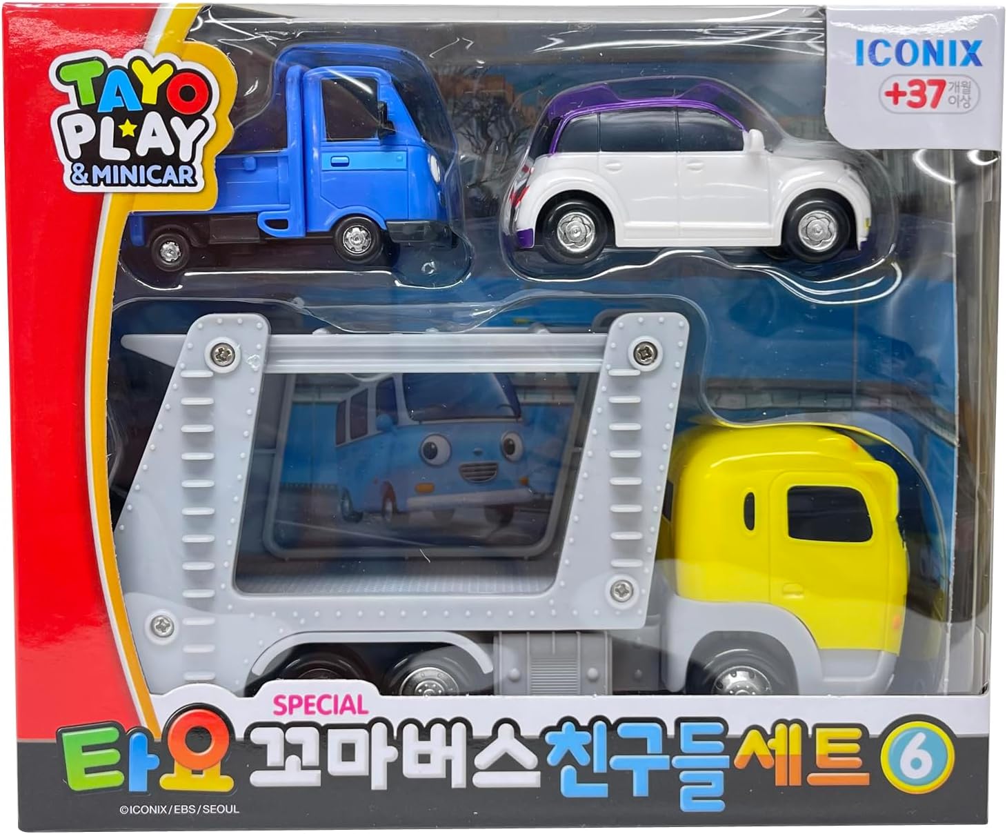 Tayo the Little Bus 120 Special Friends Set 6 - Baby Gift Toys for Children Teach Iracha Carry