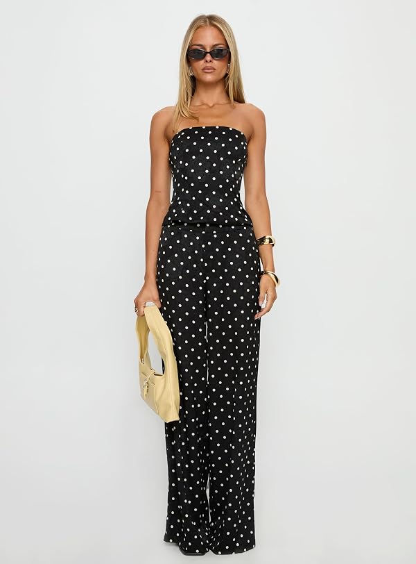 Princess Polly Powdered Sugar Strapless Set Black Polka by Princess Polly - Used condition - Image 4