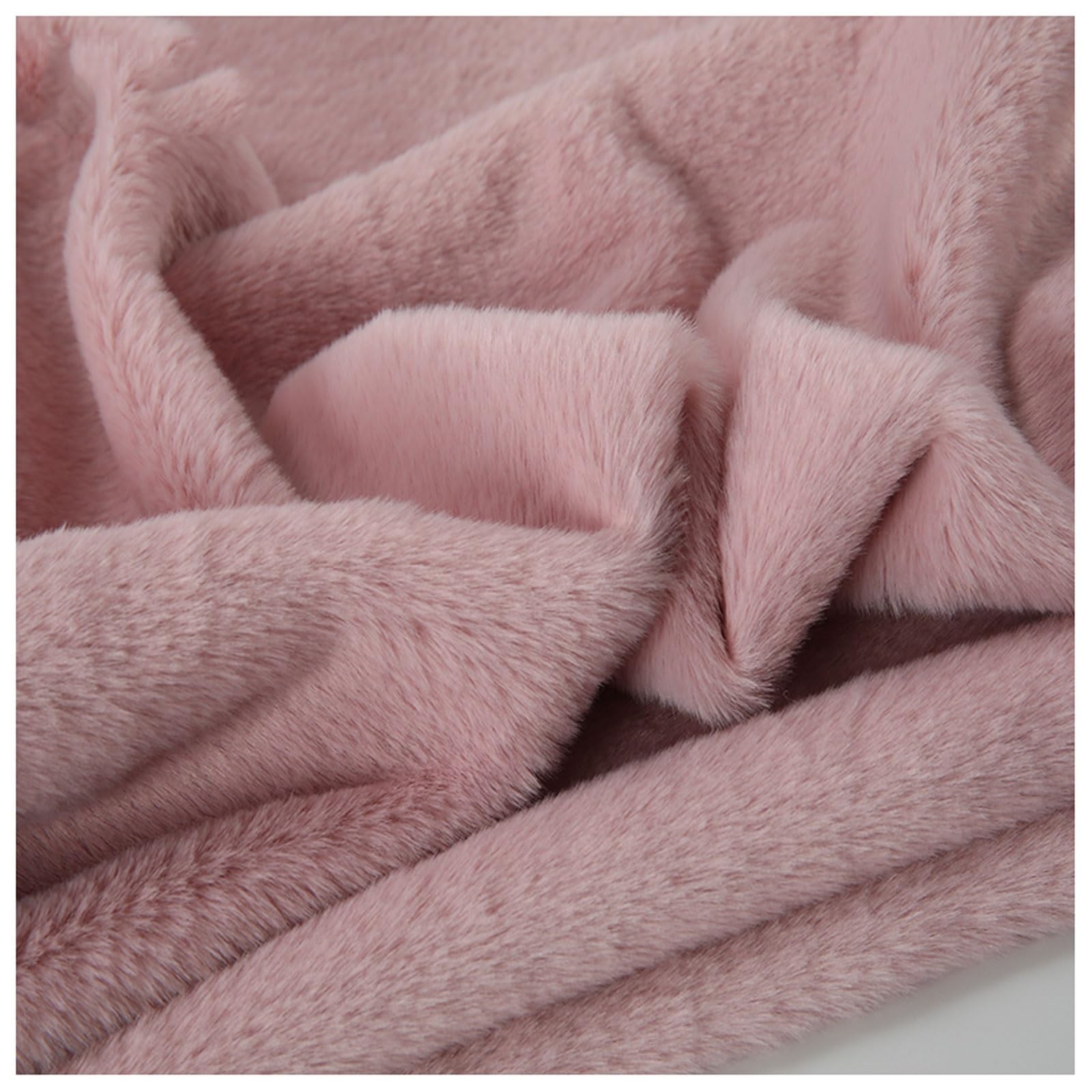 Short Pile Plain Fun Faux Fur Fabric Material, Soft Plush Faux Imitation Fur Material, for Costume, Cosplay, Art Crafts, Photography Backdrops, Home Decor, Toys, 50x160cm, 59 Colors (Color : Pink 4)