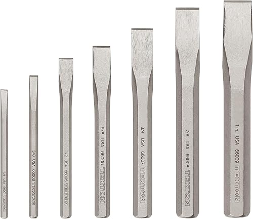 TEKTON Juego de cincel frío, 7 piezas (14-1 pulgadas) PNC91004