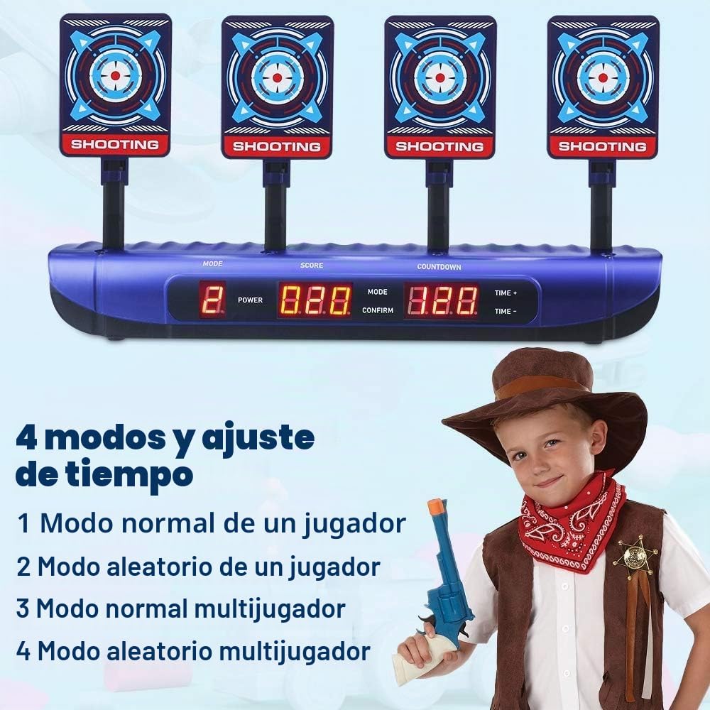 Objetivo para Nerf,Objetivo De Efecto Sonido e Inteligente Automático para Pistolas Nerf N-Strike Elite/Mega/Rival Juguetes para 5 6 7 8 9 10 11 12 años niños niños Regalos de cumpleaños Pascua